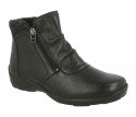 EasyB 78734A Black Womens Casual Comfort Ankle Boot Shoes