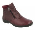 EasyB 78734R Burgundy Womens Casual Comfort Ankle Boot Shoes