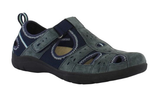Free Spirit Cleveland Navy Womens Casual Touch Fastening Suede Shoes