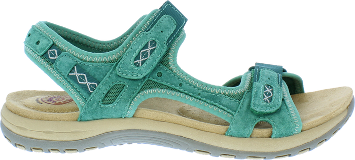 Earth Spirit Frisco Emerald Green Women's Casual Touch Fastening Sandals