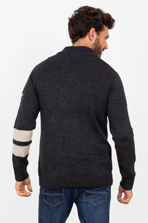 Brakeburn Mens Grey Quarter Zip Jumper