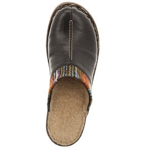 Josef Seibel Catalonia 59 Black Multi Womens Casual Comfort Slip On Clog Mules