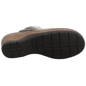 Josef Seibel Catalonia 59 Black Multi Womens Casual Comfort Slip On Clog Mules