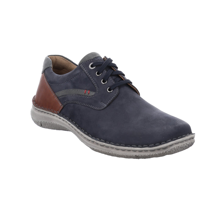 Josef Seibel Anvers 68 Dunkelblau-multi Mens Casual Comfort Leather Shoes