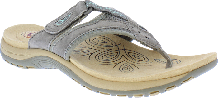 Earth Spirit Juliet Frost Grey Womens Casual Comfort Leather Toe Post Sandals