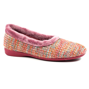 Lunar KLZ061 Bakewell Pink Womens Comfort Pump Slippers