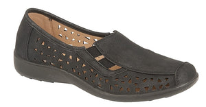 Boulevard L130A Black Womens Casual Comfort Shoes