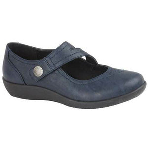 Boulevard L435NC Navy Womens Casual Comfort EE Fit Shoes