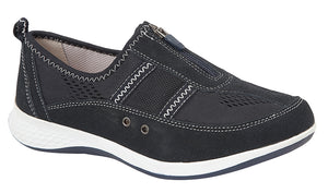 Boulevard L535C Navy Womens Wide Fit Casual Shoes
