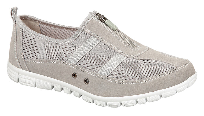 Boulevard L535F Grey Womens Wide Fit Casual Shoes