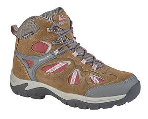 Johnscliffe L575B Brown/Burgundy Womens Quality Comfort Hiking Boot