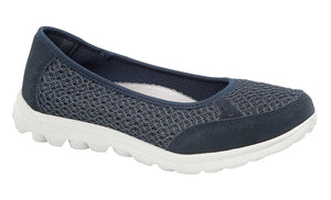 Boulevard L9548C Navy Womens Casual Comfort Slip On Shoes
