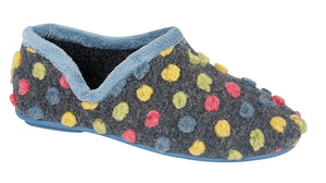 Sleepers LS311LC Light Blue/Multi Womens Casual Comfort Slippers