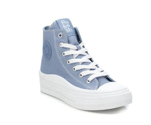 Refresh 170676 Womens Jeans Blue Chunky High Top Trainer