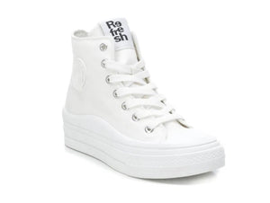 Refresh 170676 Womens Blanco White Chunky High Top Trainer