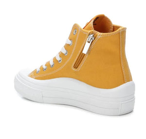 Refresh 170676 Womens Panama Mustard Chunky High Top Trainer