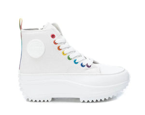 Refresh 170846 Womens Multicolour White and Rainbow Chunky High Top Trainer