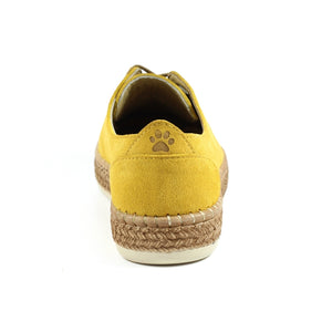 Lazy Dogz Maddison Mustard Womens Casual Comfort Leather Trainer