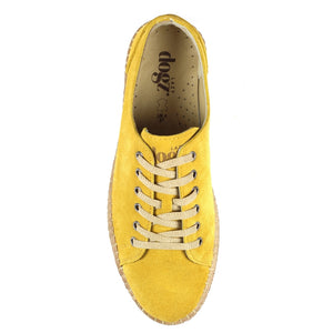 Lazy Dogz Maddison Mustard Womens Casual Comfort Leather Trainer