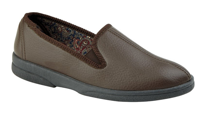 Sleepers MS398B Brown Samos II Men's Comfort Slippers