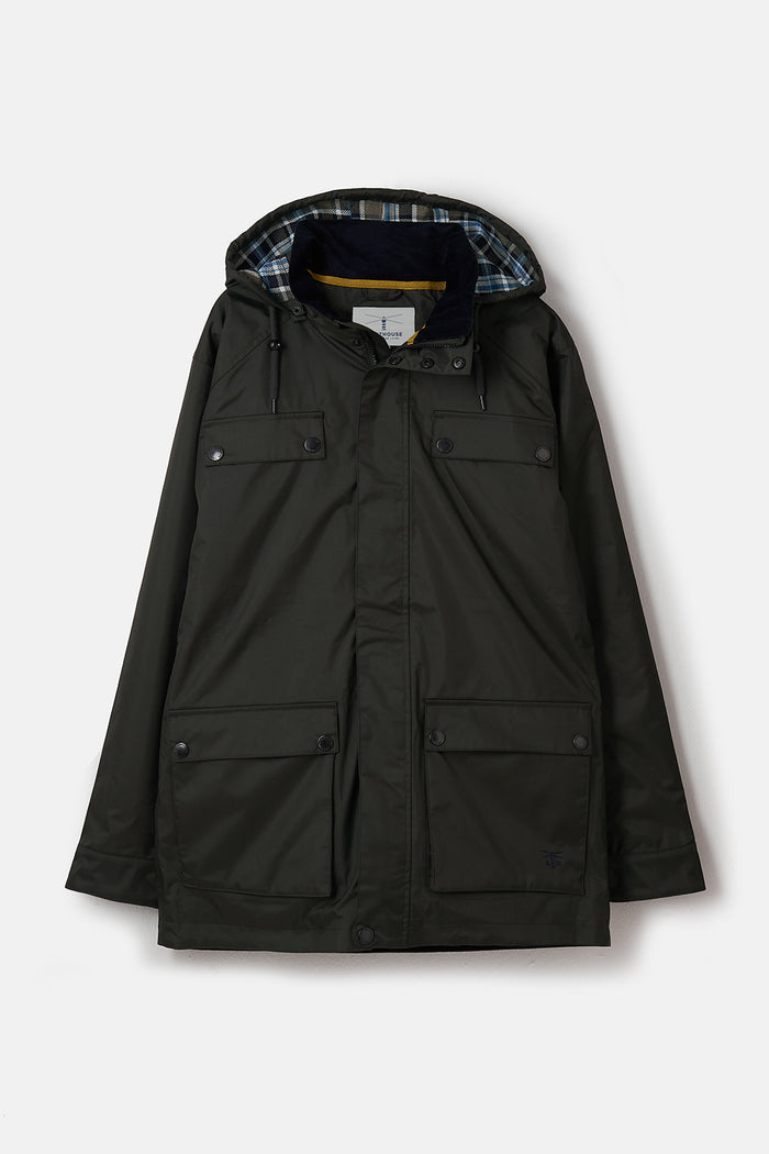 Lighthouse Mens Oxford Hunter Green Hooded Coat
