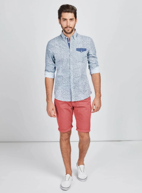 Mish Mash 2189 Weymouth Red Mens Chino Shorts