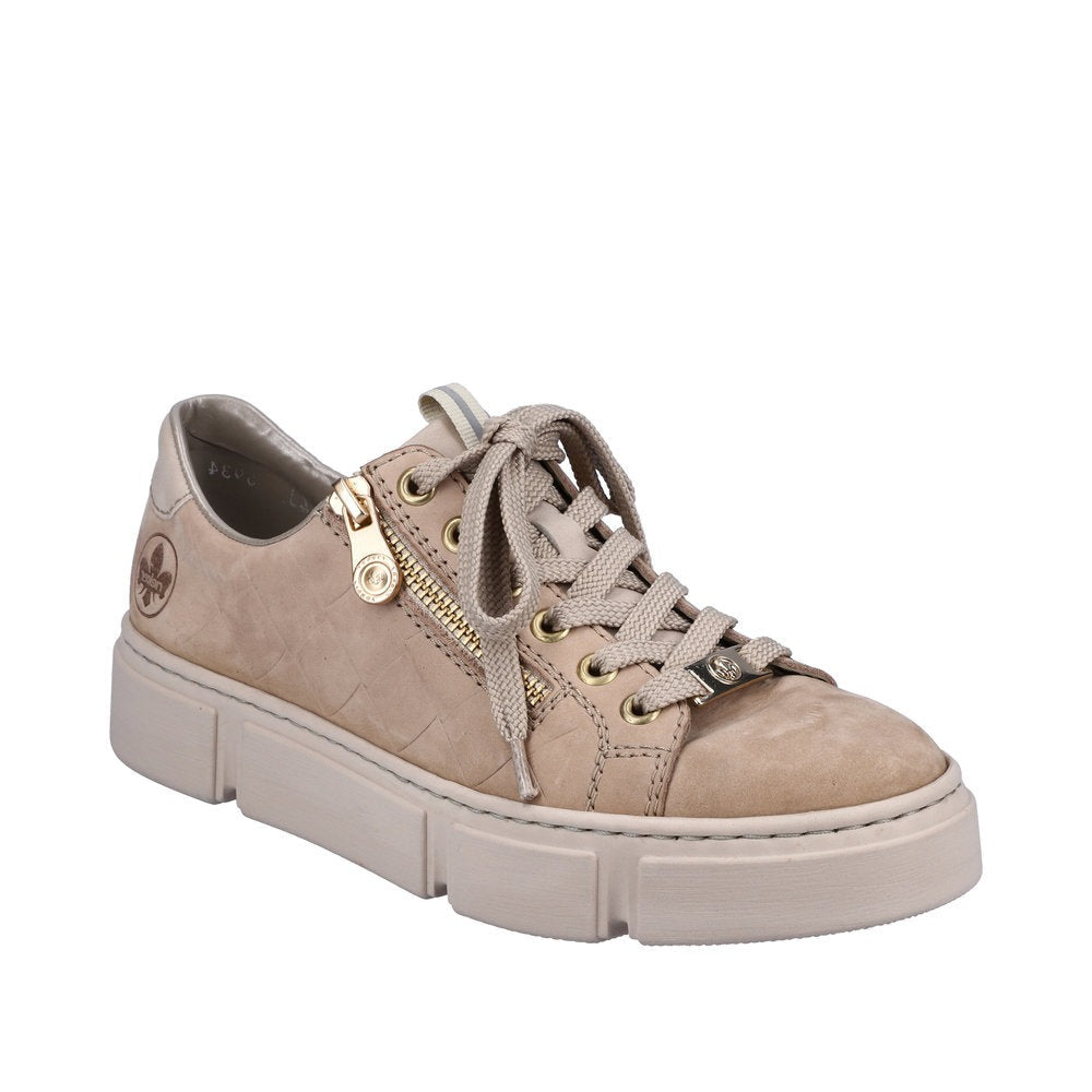 Rieker N5934-63 Ginger Beige Womens Casual Up The Shoe Centre