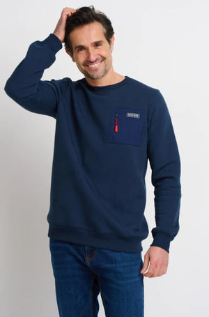 Brakeburn Mens Pocket Crew Neck Sweat