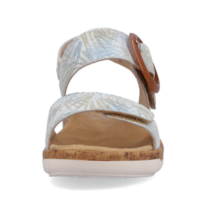 Remonte R6853-92 White/Blue Womens Casual Comfort Buckled Sandals