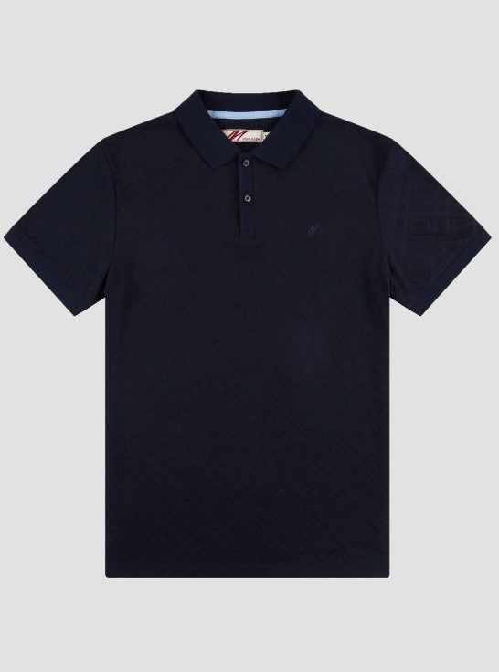 Mish Mash Mongoose Navy Mens Polo Shirt