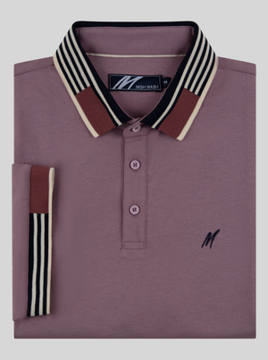 Mish Mash 2961 Oslo Dusty Pink Cotton Jersey Polo