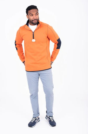 Brakeburn Rust 1/4 Zip Sweatshirt