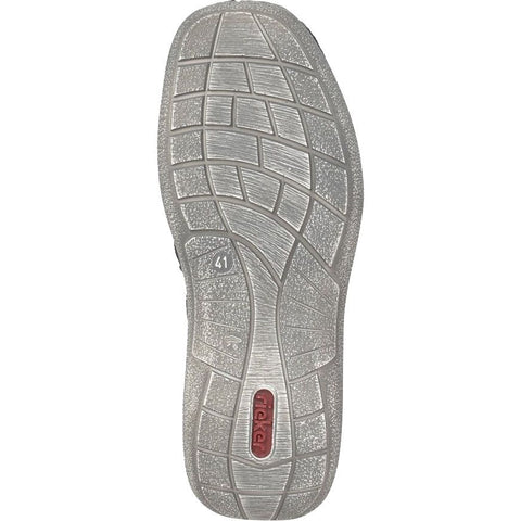 Rieker 03030-14 Blue Mens Casual Comfort Lace Up Side Zip Wide Fit Shoes