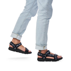 Rieker Revolution 20802-14 Black Mens Casual Comfort Sandals
