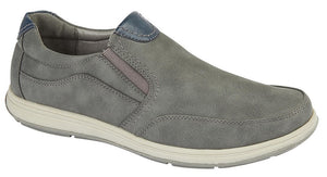 Scimitar M353F Grey Mens Casual Comfort Slip On Shoes