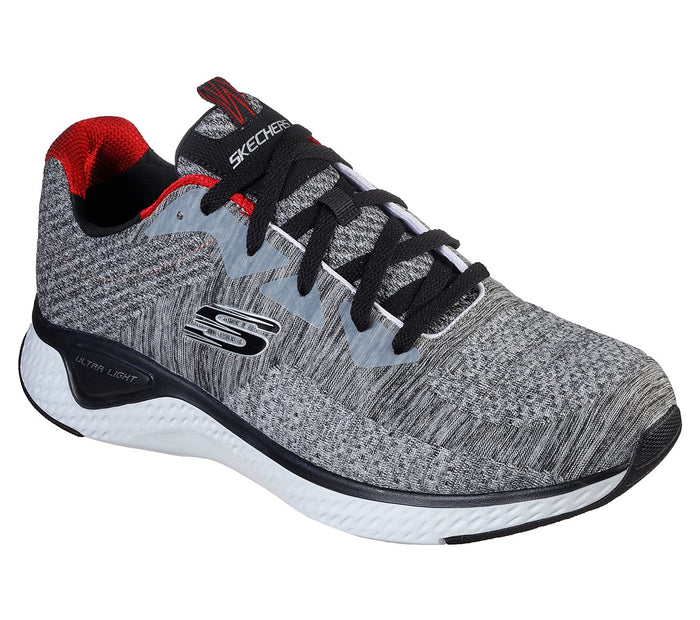 Skechers 52758/GYBK Grey and Black Mens Casual Comfort Lace Up Trainers