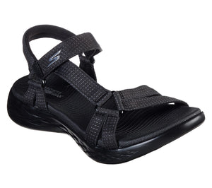 Skechers 15316 BBK Black Womens Casual Comfort Touch Fastening Sandals