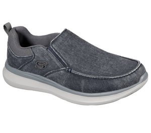 Skechers 210025/BLU Blue Mens Casual Comfort Slip On Shoes