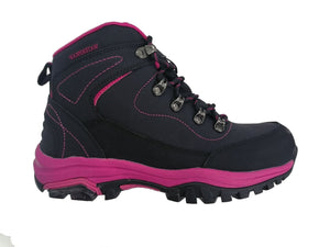 Northwest Territory Texas Black and Fuchsia Womens Walking Hiking Boots