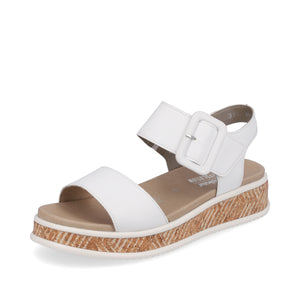 Rieker R-Evolution W0800-80 White Womens Casual Comfort Slingback Sandal