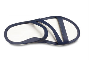 Crocs Navy/ White Swiftwater Womens Flexible Slip On Sandals