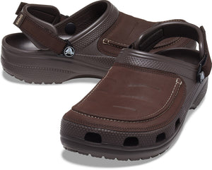 Crocs Yukon 2 Vista Clog Espresso Mens Slip On Leather Shoes Walking Casual Sandals