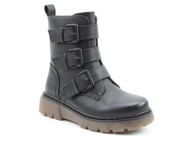 Heavenly Feet Oklahoma Black Womens Casual Comfort Chunky Boots
