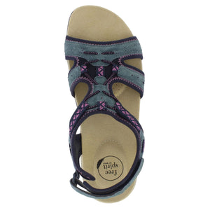 Free Spirit Fairmont Navy Women's Casual Adjustable Heel Strap Sandals