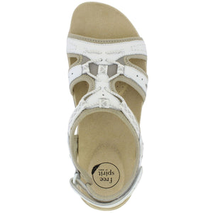 Free Spirit Fairmont White Women's Casual Adjustable Heel Strap Sandals