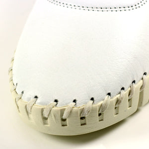 Lunar FLE011 Flamborough WhiteWomens Casual Comfort Leather Elastic Lace Shoe