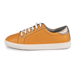 Lunar FLE041 Veneto Orange Womens Casual Comfort Leather Lace Up Trainers