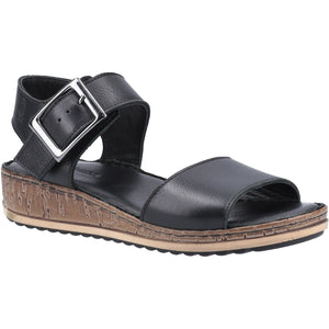 Hush Puppies Ellie Black Women's Leather Comfort Sandal