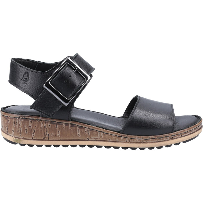 Hush Puppies Ellie Black Women's Leather Comfort Sandal