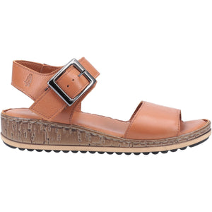 Hush Puppies Ellie Tan Women's Leather Comfort Sandal